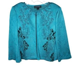 St. John Vintage Jacket Size 8 Floral Wool Blend NEW WITHOUT TAGS 90s